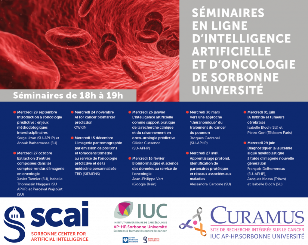 Séminaires intelligence artificielle et d'oncologie de Sorbonne Université