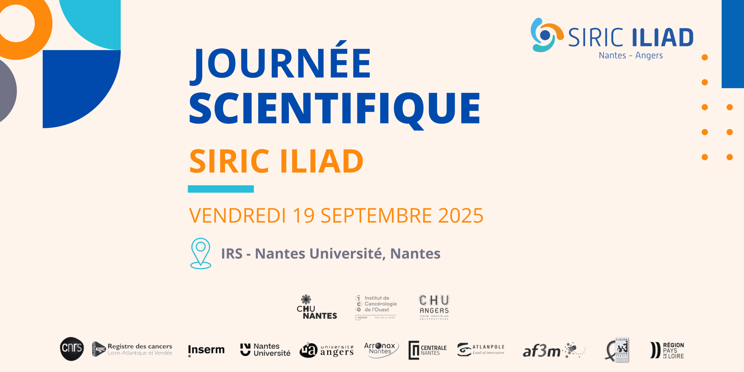 affiche de la journée scientique du SIRIC ILIAD - 2025